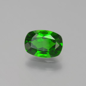 Diopside di cromo Verde naturale da 0.87 ct, Taglio a cuscino, VVS-VS