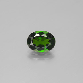 Diopside cromifero verde naturale da 1,27 ct, taglio ovale, VVS-VS