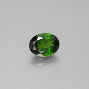Diopside cromifero verde naturale da 1,27 ct, taglio ovale, VVS-VS