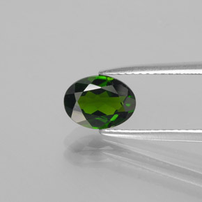 Diopside cromifero naturale verde da 1,22 ct, taglio ovale, VS