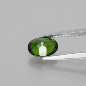 Diopside cromifero naturale verde da 1,22 ct, taglio ovale, VS