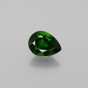 Diopside cromifero naturale verde da 1,08 ct, taglio a pera, VS