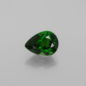 Diopside cromifero naturale verde da 1,13 ct, taglio a pera, VS