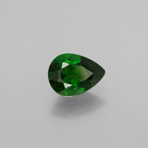 Diopside cromifero naturale verde da 1,13 ct, taglio a pera, VS
