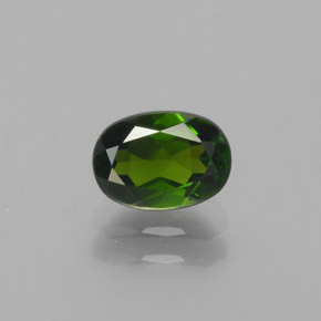 Diopside cromifero naturale verde da 1,05 ct, taglio ovale, VS