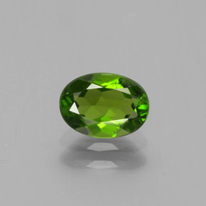 Diopside cromifero naturale verde da 0,88 ct, taglio ovale, VS