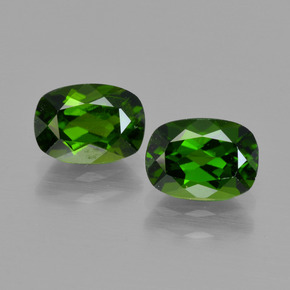 Gemme di Diopside di cromo Verde naturale da  ct, Taglio a cuscino, VS
