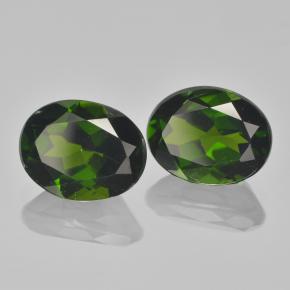 Diopside cromifero naturale verde da  ct, taglio ovale, VVS-VS