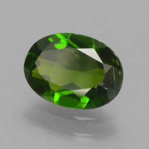 Diopside cromifero naturale verde da 1,19 ct, taglio ovale, VS