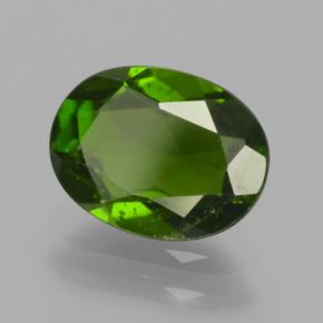 Diopside di cromo Verde scuro naturale da 1.30 ct, Taglio ovale, VS-SI