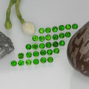 Diopside cromifero naturale verde da 2,15 ct, taglio rotondo, VS
