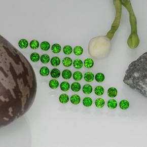 Diopside cromifero naturale verde da 2,15 ct, taglio rotondo, VS