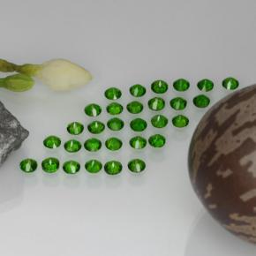 Diopside cromifero naturale verde da 2,15 ct, taglio rotondo, VS