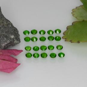 Diopside cromifero naturale verde da 1,39 ct, taglio rotondo, VS-SI