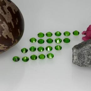 Diopside cromifero naturale verde da 1,43 ct, taglio rotondo, VS-SI