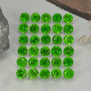 Diopside cromifero naturale verde da 2,13 ct, taglio rotondo, VS-SI