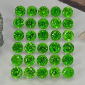 Diopside cromifero naturale verde da 2,13 ct, taglio rotondo, VS-SI