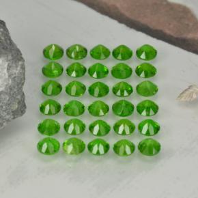 Diopside cromifero naturale verde da 2,13 ct, taglio rotondo, VS-SI