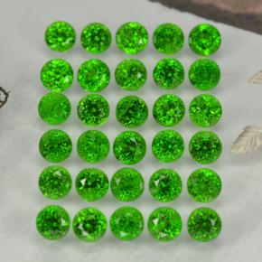 Diopside cromifero naturale verde da 2,08 ct, taglio rotondo, VS-SI