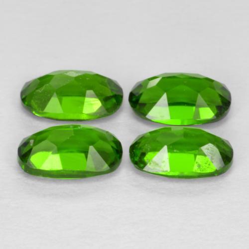 Gemme di Diopside di cromo Verde medio-scuro naturale da 1.11 ct, Taglio ovale, VS