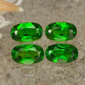 Diopside cromifero naturale verde da 1,11 ct, taglio ovale, VS