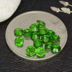 Diopside cromifero naturale verde da 1,77 ct, taglio rotondo, VS