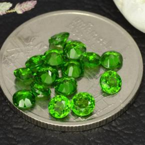Diopside cromifero naturale verde da 1,77 ct, taglio rotondo, VS