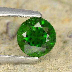 Diopside cromifero naturale verde da 0,65 ct, taglio rotondo, VS-SI