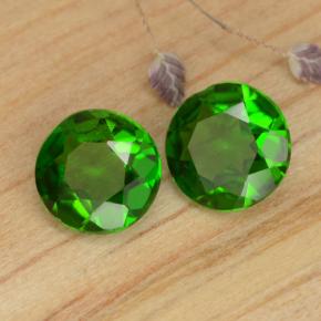 Diopside cromifero naturale verde da 0,87 ct, taglio rotondo, VS-SI