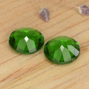 Diopside cromifero naturale verde da 0,87 ct, taglio rotondo, VS-SI