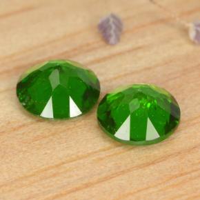 Gemme di Diopside di cromo Verde naturale da 0.95 ct, Taglio rotondo, VS-SI