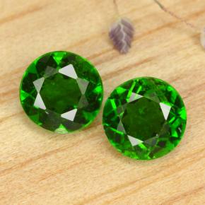 Diopside cromifero naturale verde da 1,03 ct, taglio rotondo, VS-SI