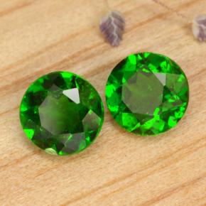 Diopside cromifero naturale verde da 1,03 ct, taglio rotondo, VS-SI