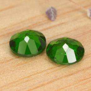 Diopside cromifero naturale verde da 1,03 ct, taglio rotondo, VS-SI