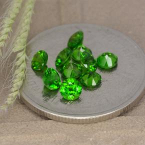Gemme di Diopside di cromo Verde naturale da 1.23 ct, Taglio rotondo, VS