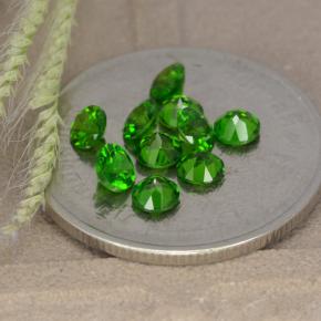 Gemme di Diopside di cromo Verde naturale da 1.23 ct, Taglio rotondo, VS