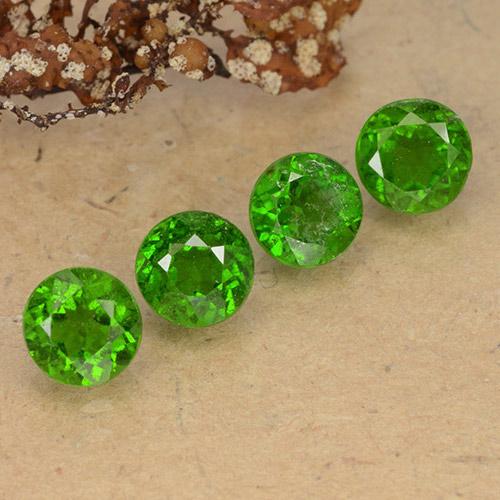 Diopside cromifero naturale verde da 2,53 ct, taglio rotondo, VS