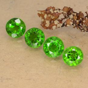 Diopside cromifero naturale verde da 2,27 ct, taglio rotondo, VS
