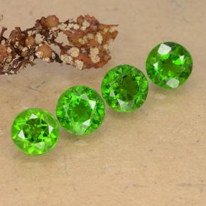Diopside cromifero naturale verde da 2,27 ct, taglio rotondo, VS