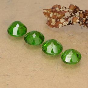 Diopside cromifero naturale verde da 2,27 ct, taglio rotondo, VS