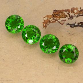 Diopside cromifero naturale verde da 2,21 ct, taglio rotondo, VS