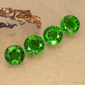 Diopside cromifero naturale verde da 2,21 ct, taglio rotondo, VS