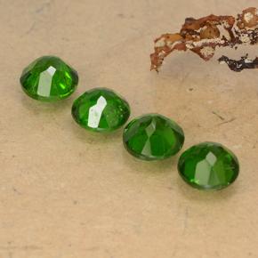 Diopside cromifero naturale verde da 2,21 ct, taglio rotondo, VS