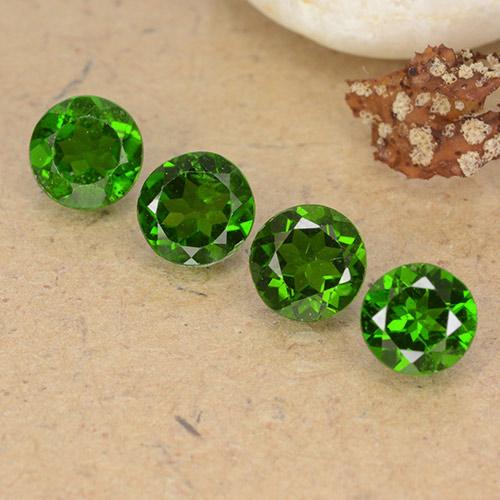 Diopside cromifero naturale verde da 1,93 ct, taglio rotondo, VS