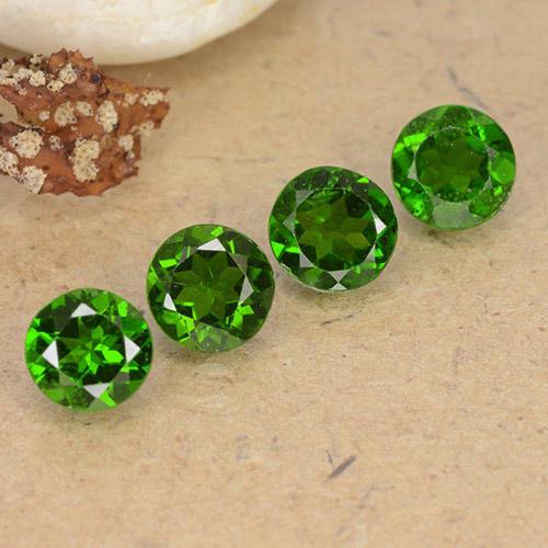 Diopside cromifero naturale verde da 1,93 ct, taglio rotondo, VS