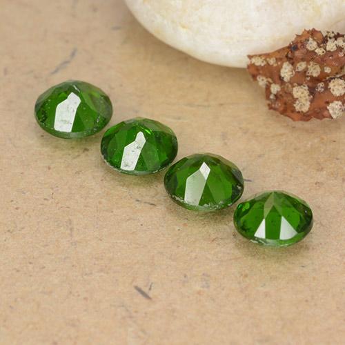 Diopside cromifero naturale verde da 1,93 ct, taglio rotondo, VS