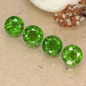 Diopside cromifero naturale verde da 2,62 ct, taglio rotondo, VS