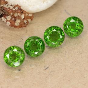Diopside cromifero naturale verde da 2,62 ct, taglio rotondo, VS