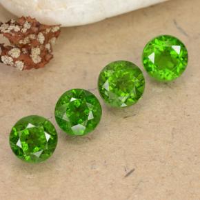 Diopside cromifero naturale verde da 2,56 ct, taglio rotondo, VS