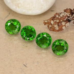 Diopside cromifero naturale verde da 2,32 ct, taglio rotondo, VS